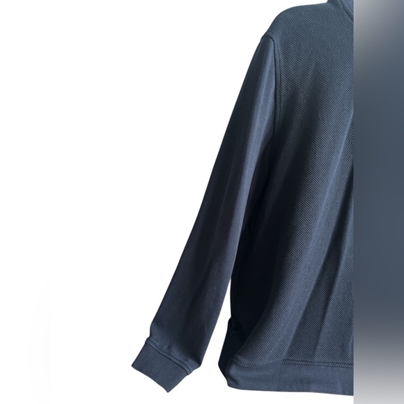 Ted Baker London Navy Textured 1/4 Zip Sweater Size 7 - Picture 3 of 7